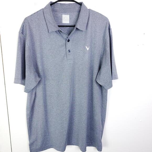 Callaway Shirt Mens XL Golf Polo Short Sleeve Striped Opti Dri Country Club - Picture 1 of 7